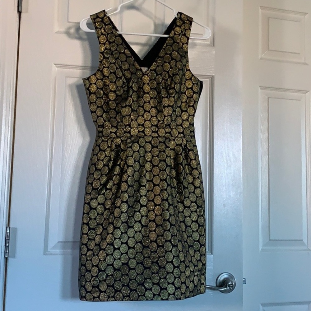 Jcrew metallic jacquard dress size 00 NWT